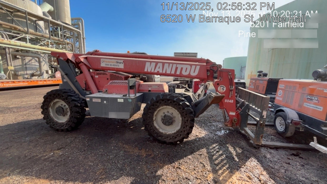 2018 Manitou MTA10055 Manitou MTA 10055 w/Open ROPS, Work Lights/Strobe, Aux Hyd, Solid Tires, Lift Hook, 66" Carriage, 60" Forks