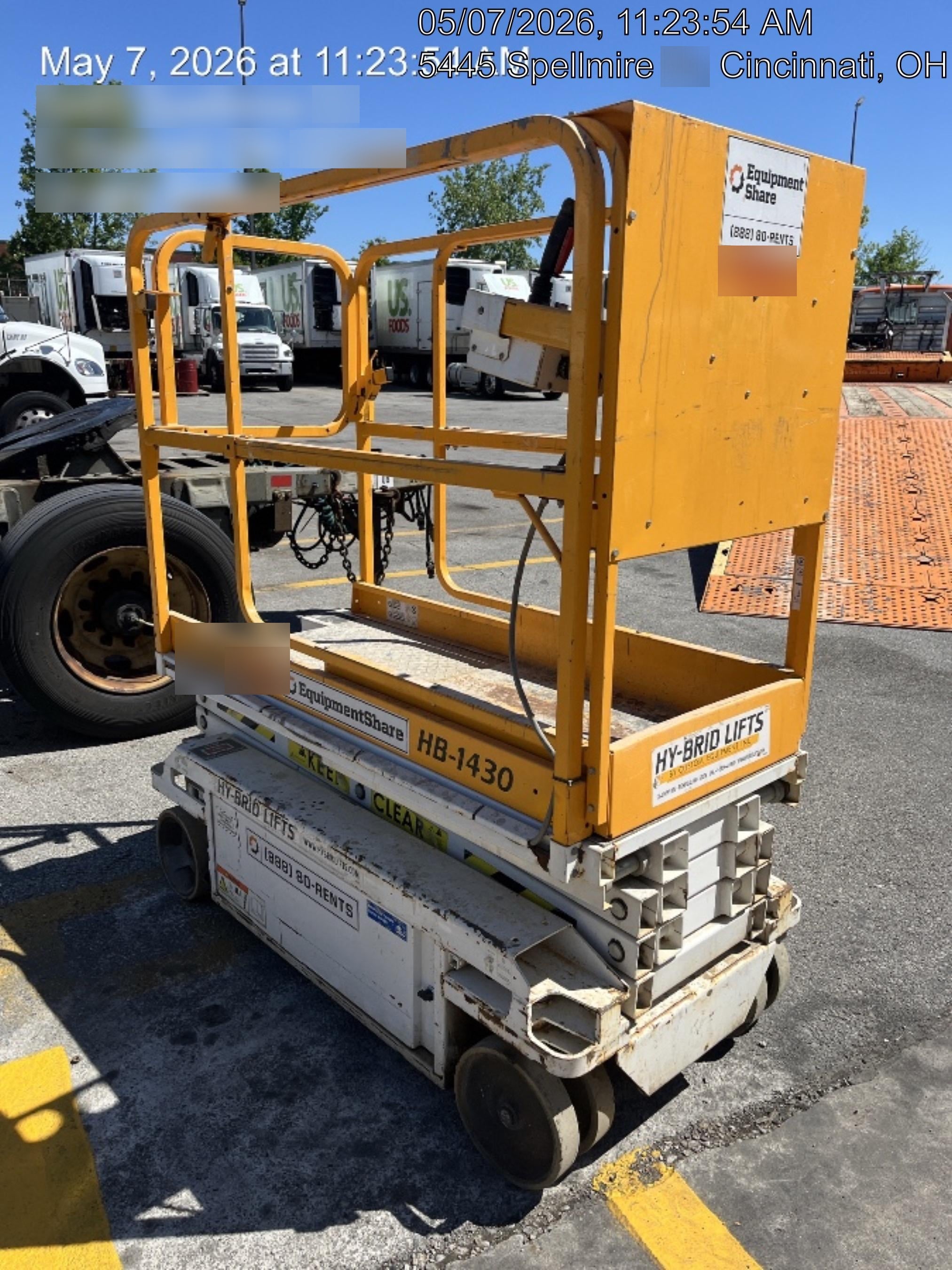 Custom Equipment HB-1430 Hy-Brid Scissor Lift
Platform capacity up to 670 lbs
Working height up to 20 ft
Weighs under 1,700 lbs
Non-marking wheels