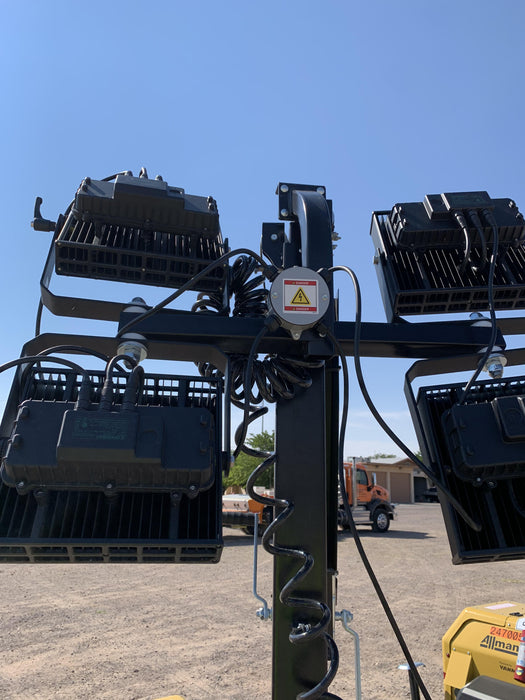 2022 Allmand NLV3GR (4) LED Light Fixture 350W, 23' Vertical Mast, 3kW Prime, Towable, ES Decals, T3