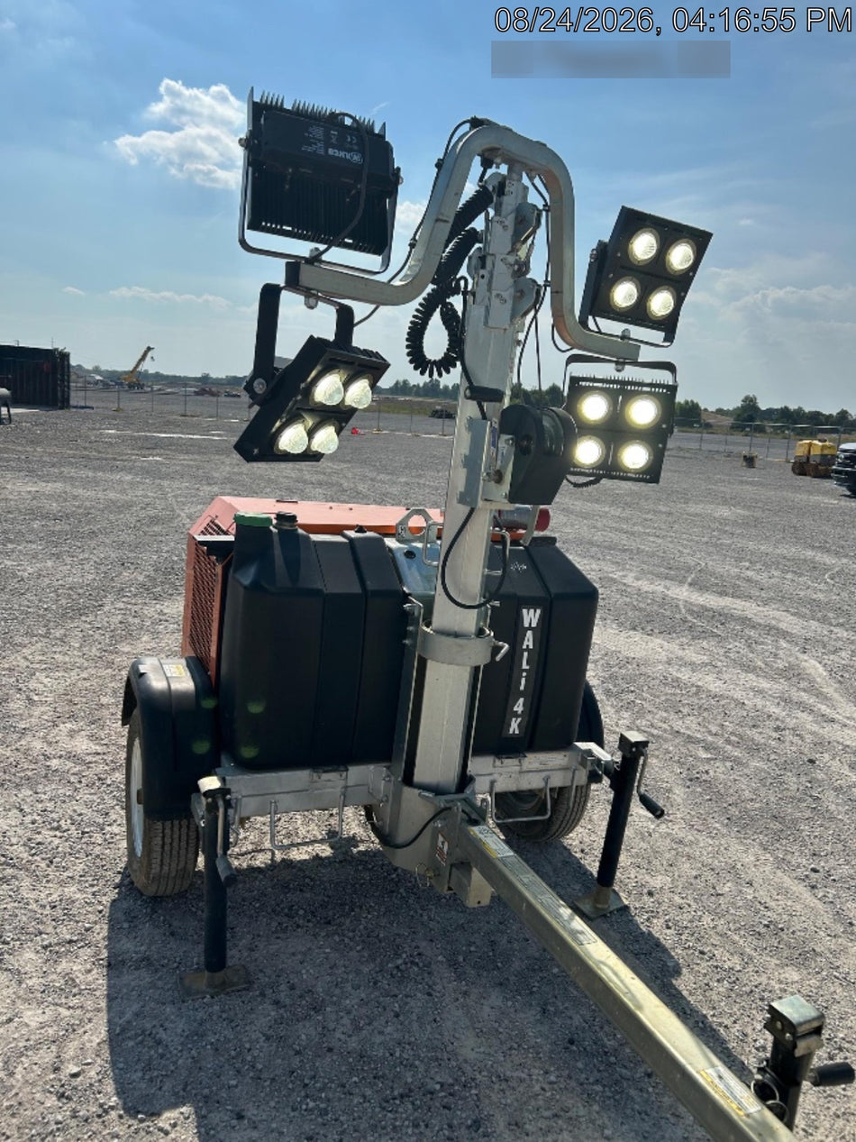 2025 Wanco WLTT-4MM4K Diesel, Mitsubishi L2E, 9.0HP @1800 rpm, Deep Sea Controller, Shore Power Plug, Auto Start, (4) 350W LED Floodlights, 4kW Generator, 60 Gal Fuel Tank, 2" Ball, T3