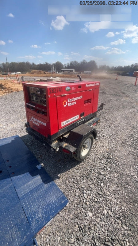 2022 Shindaiwa DGW400MDL Kubota D902 Engine, 23 HP, Dual Op Welder, Wire, Arc, Droop Stick, Tig, and CC Stick Functionality, Simulphase, 3 Phase and 1 Phase Gen Output, Single Axle NB Trlr, Slr Trckl Chrg 12V 12W, Fire Ext