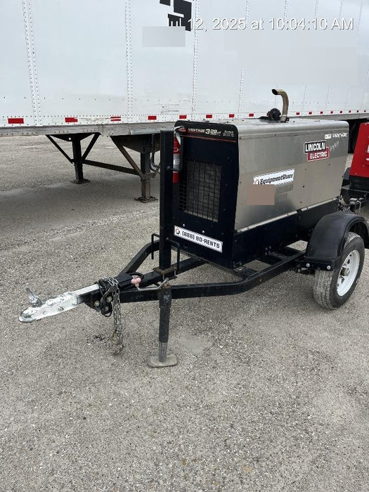 2019 Lincoln Electric Vantage 322 Welder Ready-Pak 3, Two wheel trailer, Fender and Light kit, Cable Rack