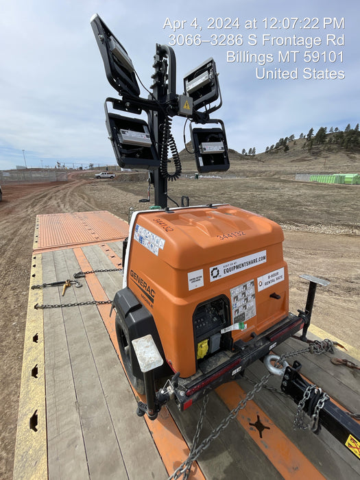 2023 Generac MLT2 Diesel, Flex Switch 120V Input, Powerzone Controller, (4) 320W LED Lights, 4kW Generator, 39.9 Gal Fuel Tank, 2" Ball, T3