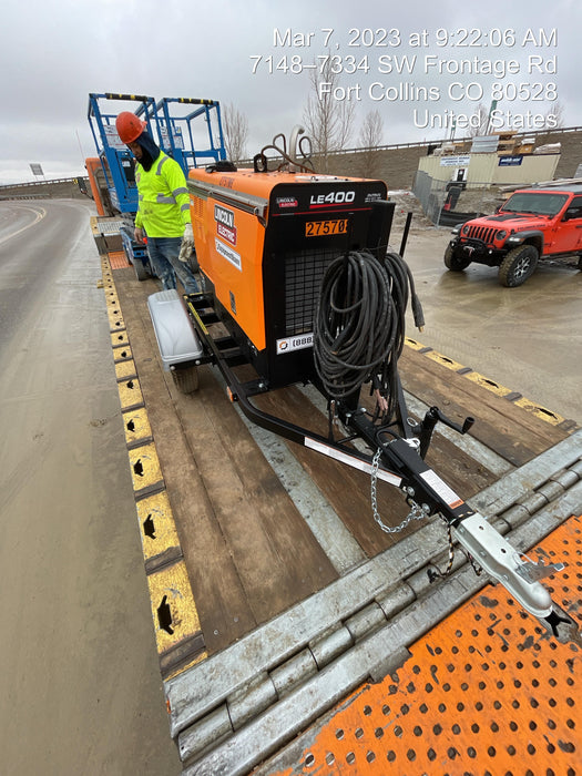 2022 Lincoln Electric LE400 Kubota V1505, Trlr, Cable Rack, Light Kit, ES Decals, T3