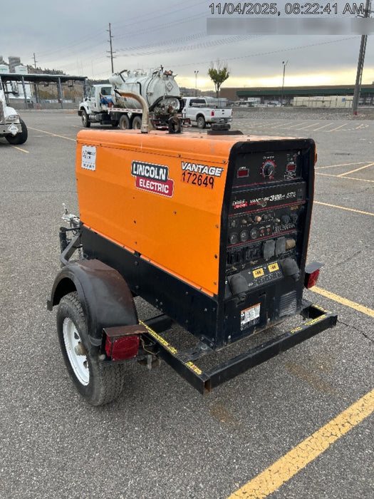 2021 Lincoln Electric Vantage 322 Vantage 322 Ready Pak 3 w/ Decals, ORANGE (includes trailer, cable rack, fender light kit) NO Telematics