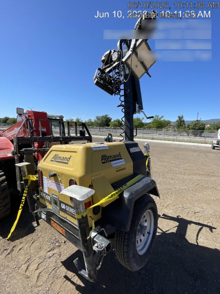 2022 Allmand NLV3GR (4) LED Light Fixture 350W, 23' Vertical Mast, 3kW Prime, Towable, ES Decals, T3