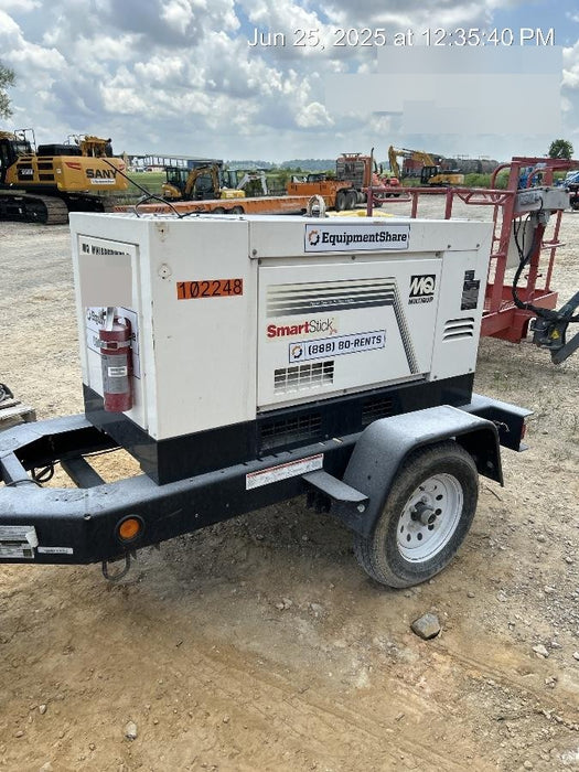 2020 Multiquip DLW400ESA4 400 amp Welder, 14kW, 120/240V, T4F Kubota, Trailer