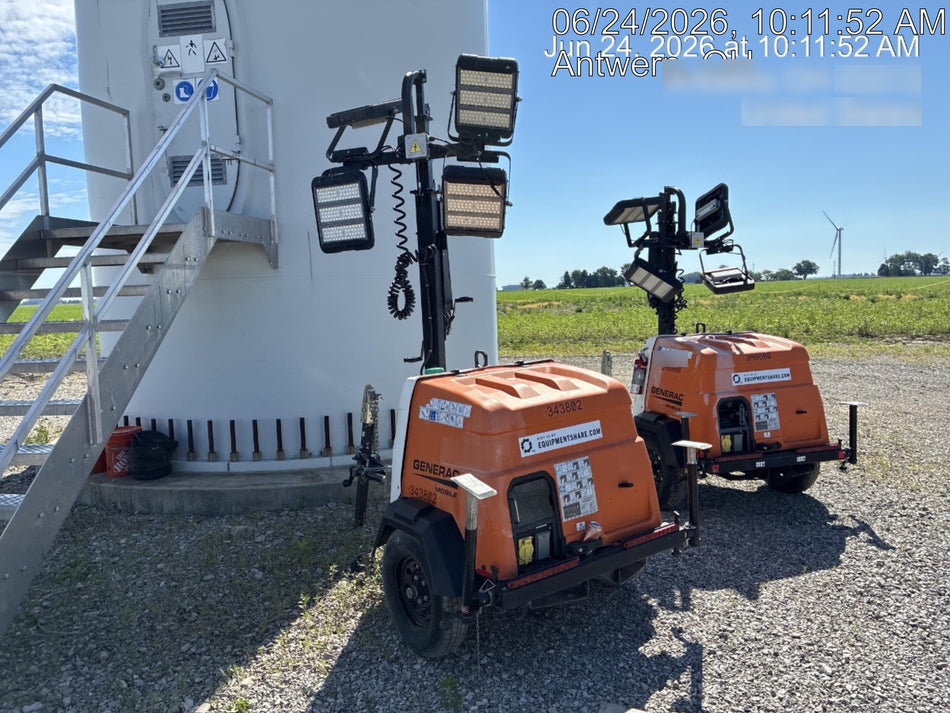 2023 Generac MLT2 Diesel, Flex Switch 120V Input, Powerzone Controller, (4) 320W LED Lights, 4kW Generator, 39.9 Gal Fuel Tank, 2" Ball, T3