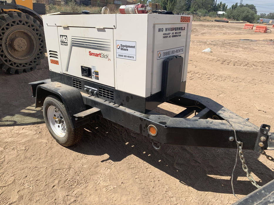2020 Multiquip DLW400ESA4 400 amp Welder, 14kW, 120/240V, T4F Kubota, Trailer