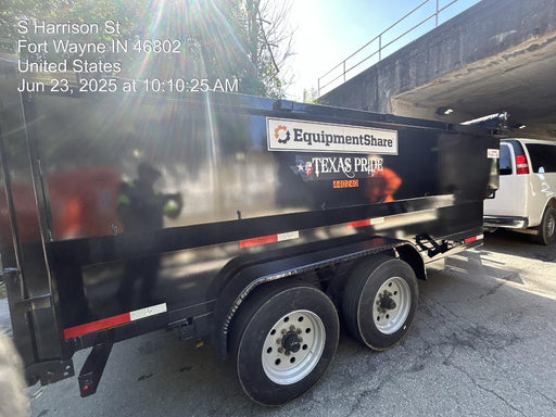 2024 TEXAS PRIDE TRAILERS 14'L x 7'W 5 Cu Yd Trunnion Hydraulic Dump