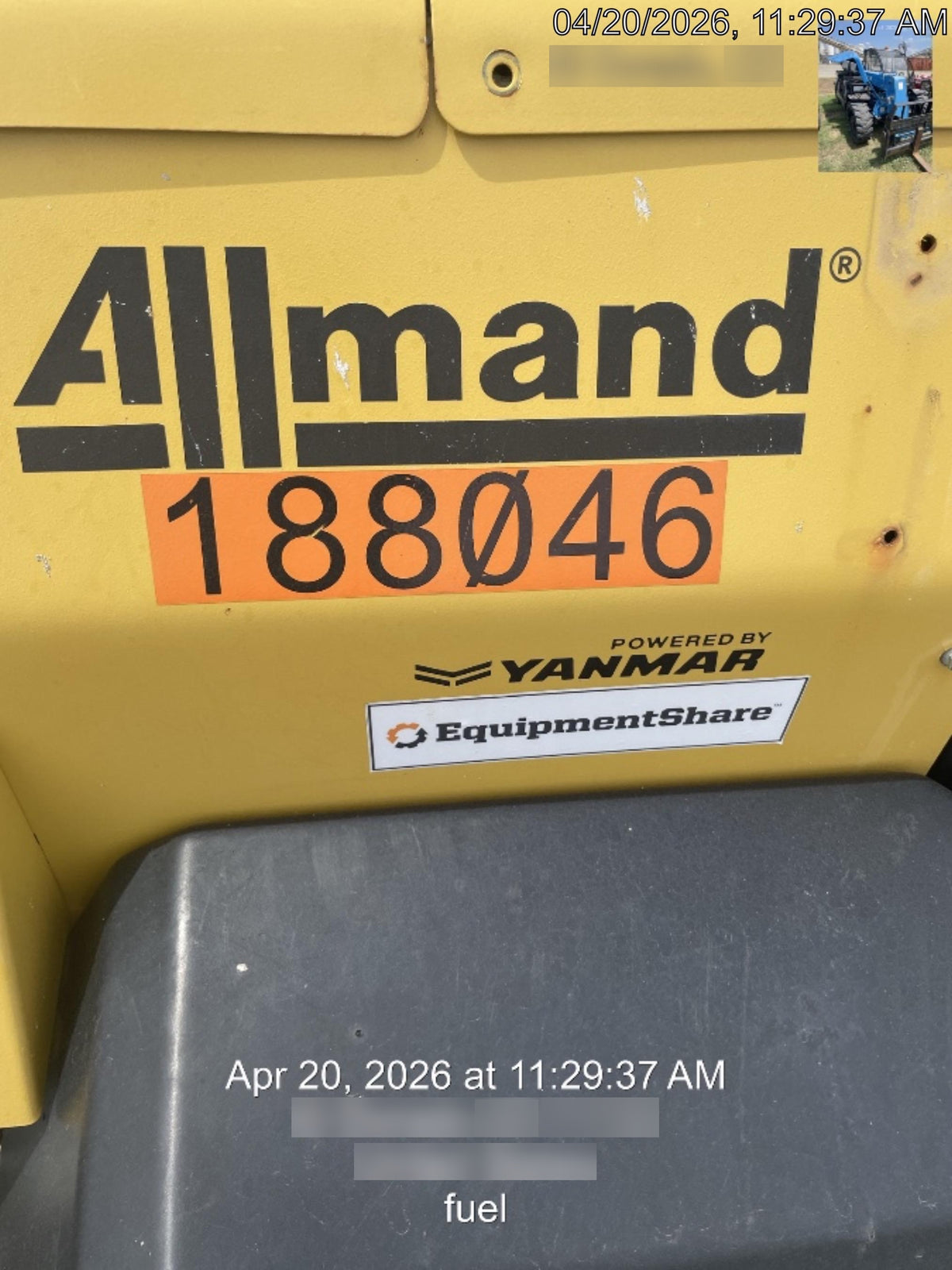 2021 Allmand NLV3GR (4) LED Light Fixture 350W, 23' Vertical Mast, 3kW Prime, Towable, Deep Sea L401, Leveling Jacks, Yanmar T4F 5.8hp