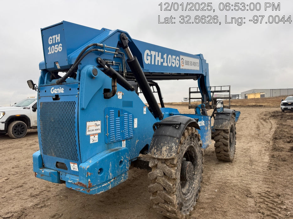 2019 Genie GTH-1056 Canopy, Solid RT Tires, LED Work Lights, Beacon 60" QA Carriage, 60" Forks