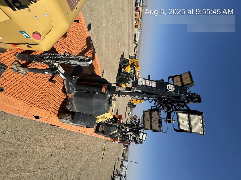 2021 Allmand NLV3GR (4) LED Light Fixture 350W, 23' Vertical Mast, 3kW Prime, Towable, Deep Sea L401, Leveling Jacks, Yanmar T4F 5.8hp