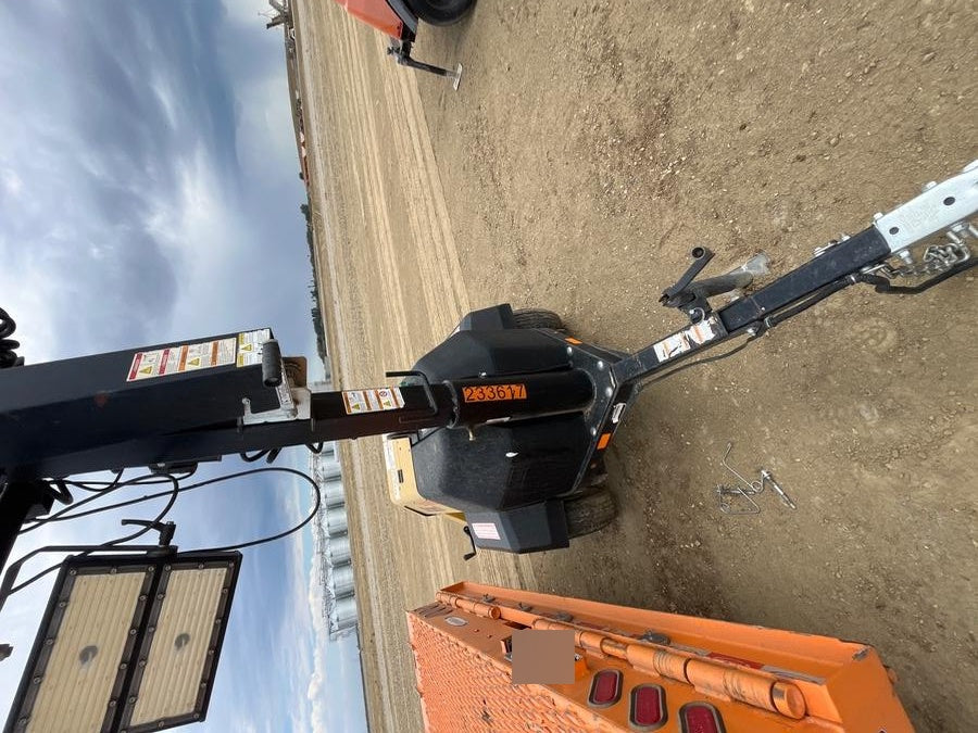 2022 Allmand NLV3GR (4) LED Light Fixture 350W, 23' Vertical Mast, 3kW Prime, Towable, Deep Sea L401, Leveling Jacks, Yanmar T4F 5.8hp