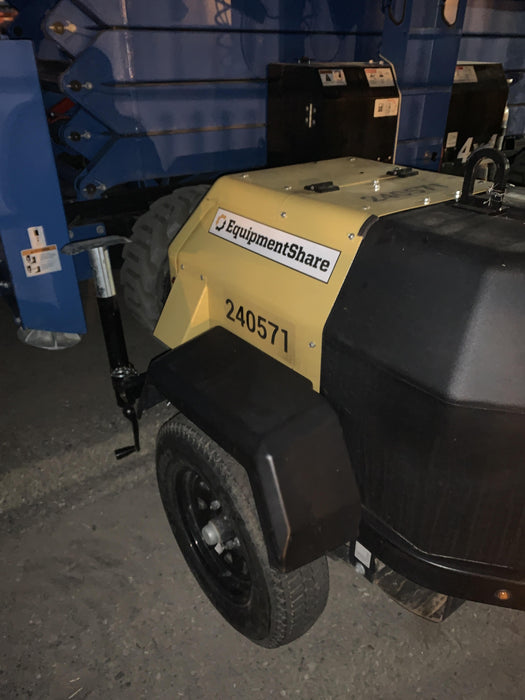 2022 Allmand NLV3GR (4) LED Light Fixture 350W, 23' Vertical Mast, 3kW Prime, Towable, Deep Sea L401, Leveling Jacks, Yanmar T4F 5.8hp