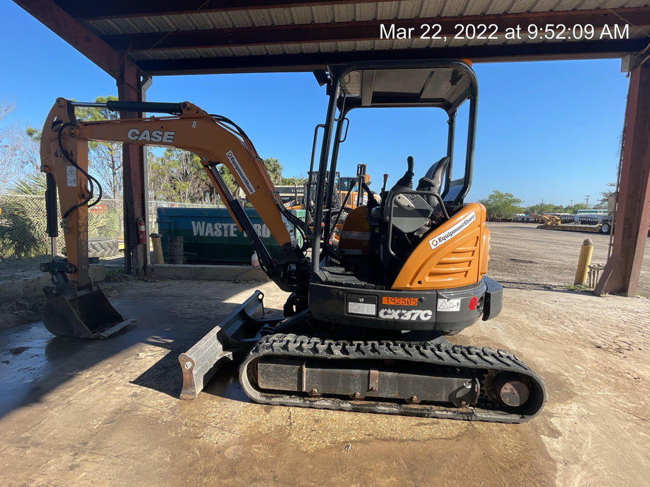 2018 Case CX37C ROPS, LONG ARM, RUBBER TRACKS, AUX HYD