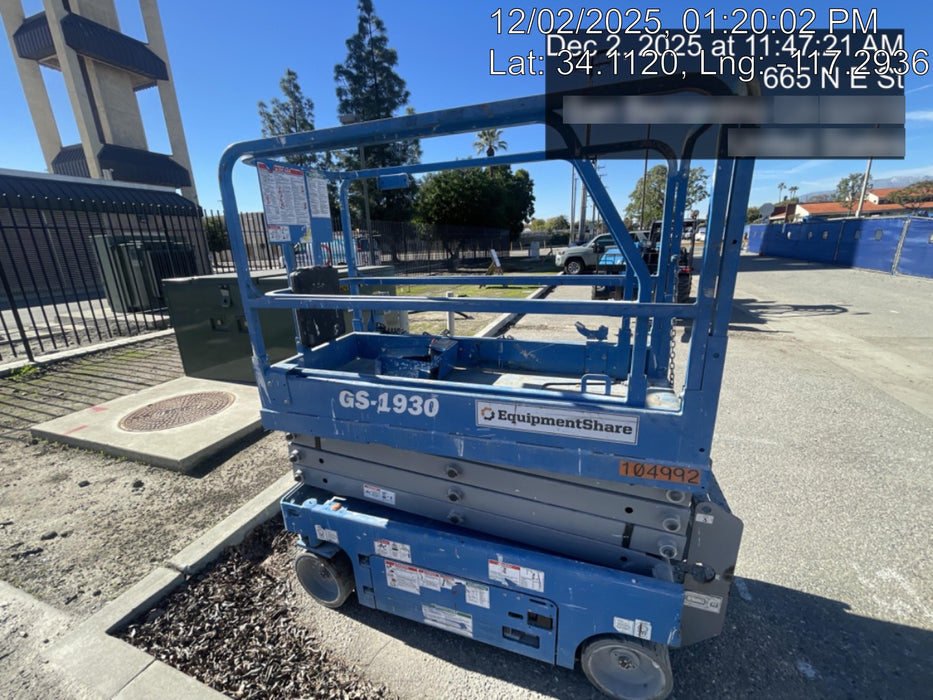 2020 Genie GS-1930 Fixed rails with chain entry gate - Pre A92.20, 800W Inverter