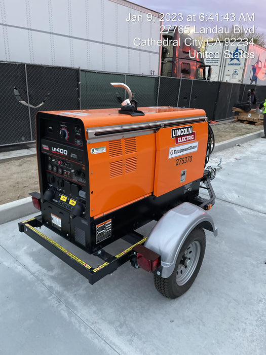 2022 Lincoln Electric LE400 Kubota V1505, Trlr, Cable Rack, Light Kit, ES Decals, T3