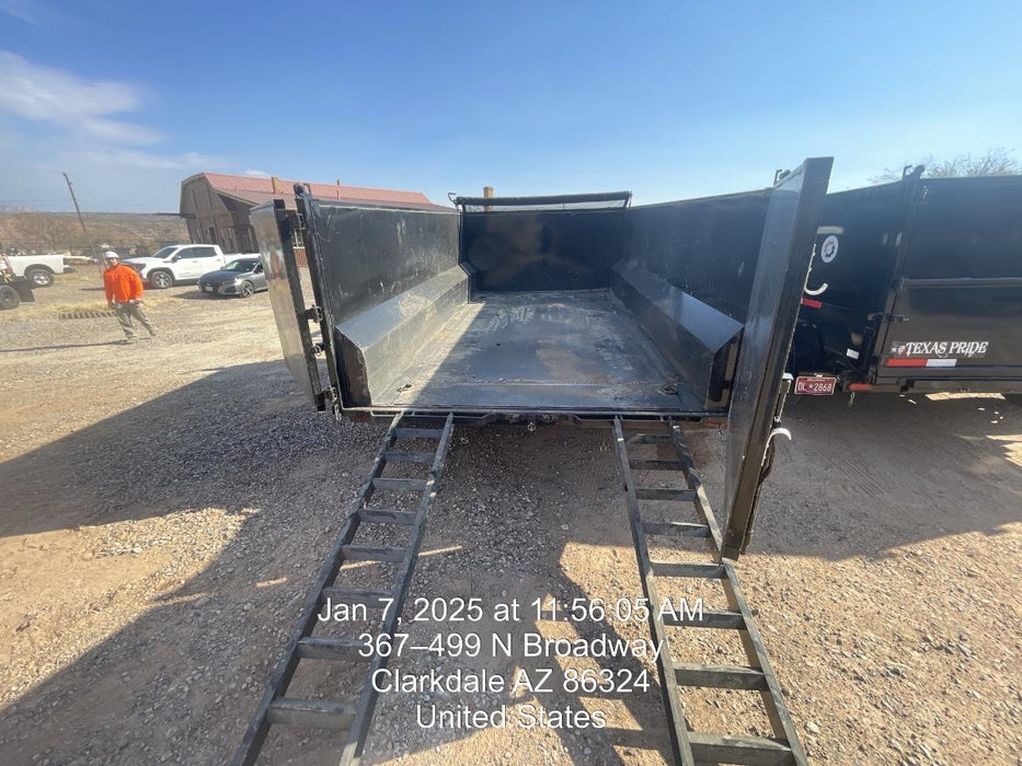 2025 TEXAS PRIDE TRAILERS 14'L x 7'W 5 Cu Yd Trunnion Hydraulic Dump