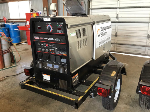 2019 Lincoln Electric Vantage 322 Welder Ready-Pak 3, Two wheel trailer, Fender and Light kit, Cable Rack