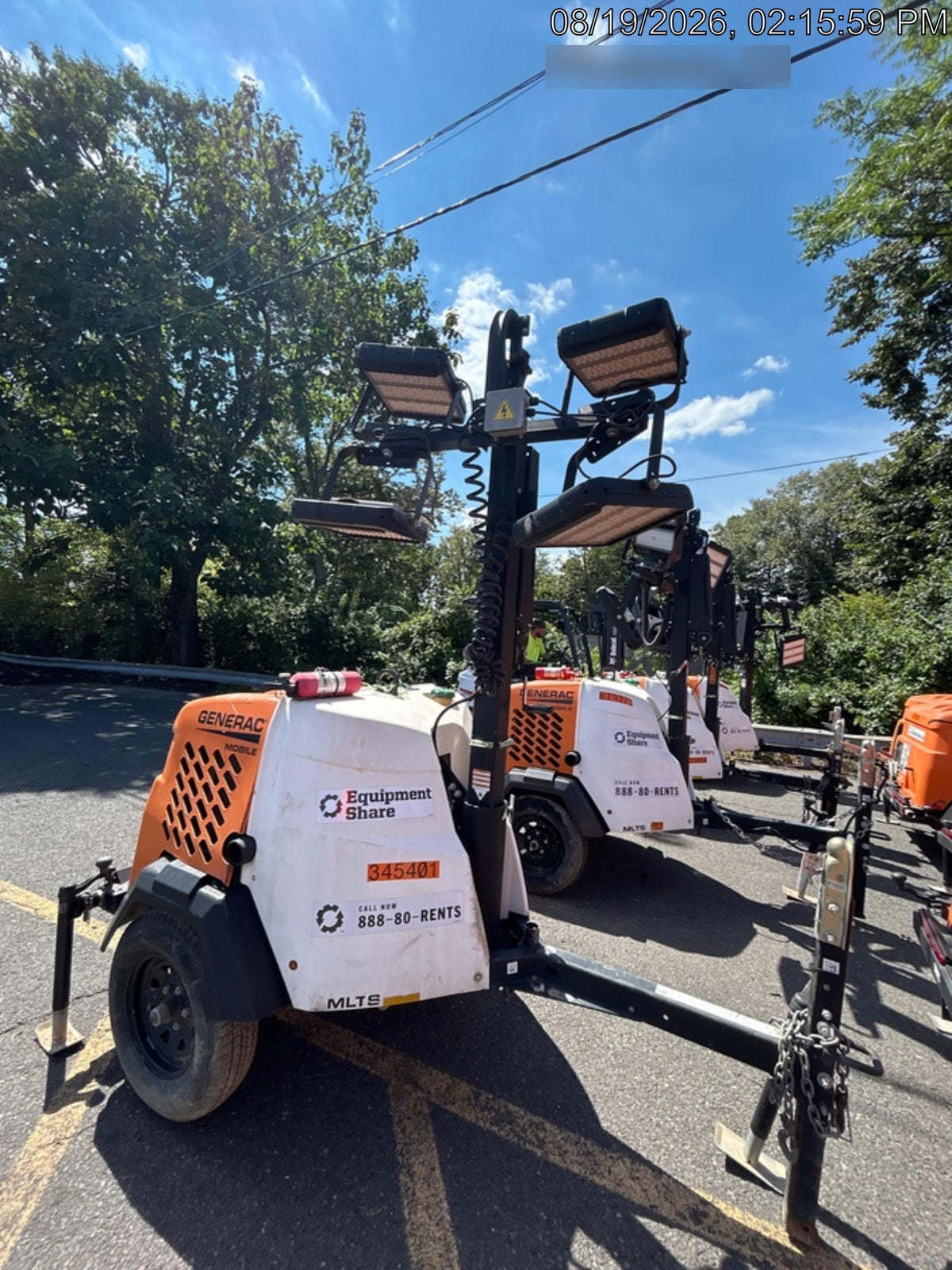 2023 Generac MLT2 Diesel, Flex Switch 120V Input, Powerzone Controller, (4) 320W LED Lights, 4kW Generator, 39.9 Gal Fuel Tank, 2" Ball, T3