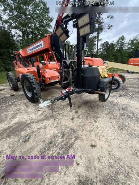 2022 Allmand NLV3GR (4) LED Light Fixture 350W, 23' Vertical Mast, 3kW Prime, Towable, Deep Sea L401, Leveling Jacks, Yanmar T4F 5.8hp