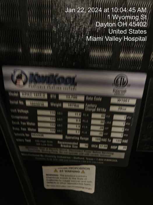 2022 KWIKOOL KPAC1411-2