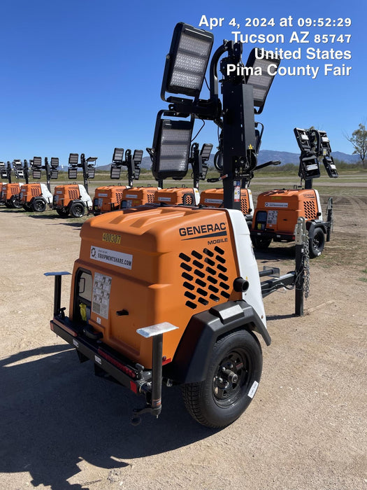 2024 Generac MLT2 Diesel, Flex Switch 120V Input, Powerzone Controller, 
(4) 320W LED Lights, 4kW Generator, 39.9 Gal Fuel Tank, 2" Ball, T3
