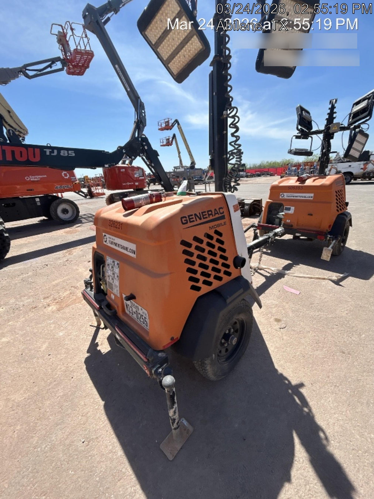 2023 Generac MLT2 Diesel, Flex Switch 120V Input, Powerzone Controller, (4) 320W LED Lights, 4kW Generator, 39.9 Gal Fuel Tank, 2" Ball, T3