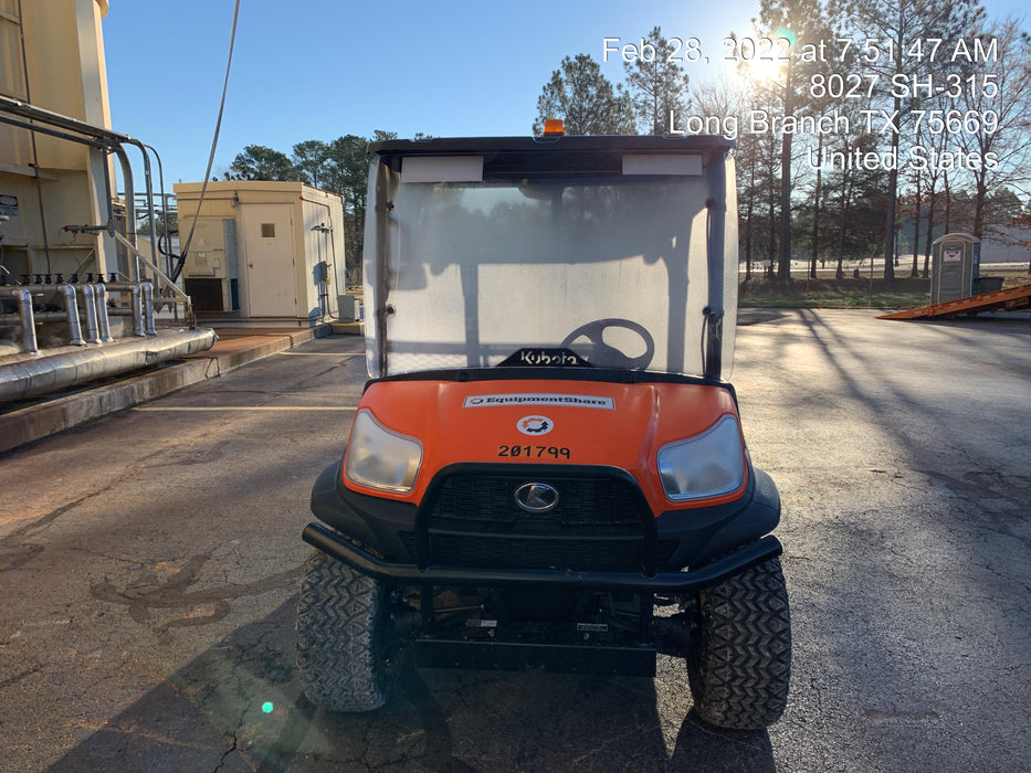 2022 Kubota RTV-X1140W-H Plastic Canopy, Windshield Acrylic Clear, LED Strobe Light, Wire Harness Kit, Back up Alarm