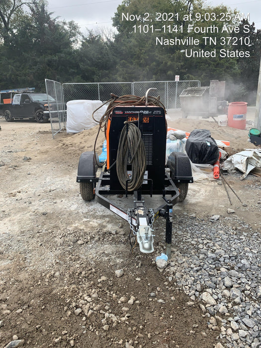 2021 Lincoln Electric Vantage 322 Vantage 322 Ready Pak 3 w/ Decals, ORANGE (includes trailer, cable rack, fender light kit) NO Telematics