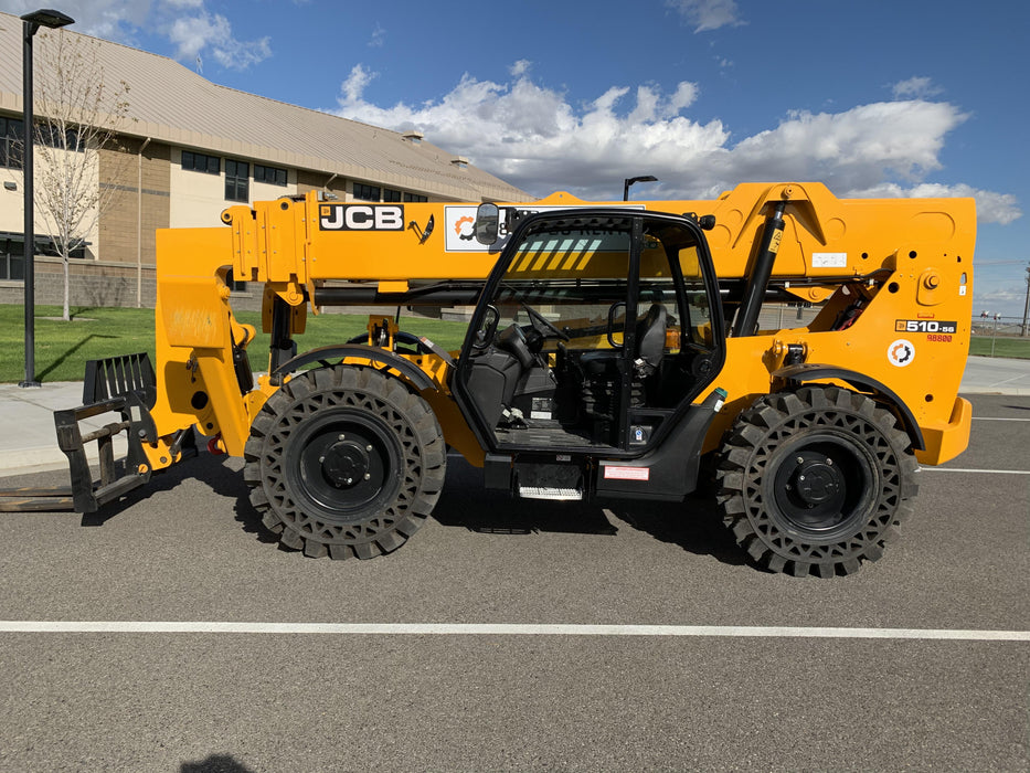 2020 JCB 510-56 Canopy, Solid Tires, Work Lights, Beacon, Aux Hydraulics, Back up Alarm, Lifting Eye, ES Decals