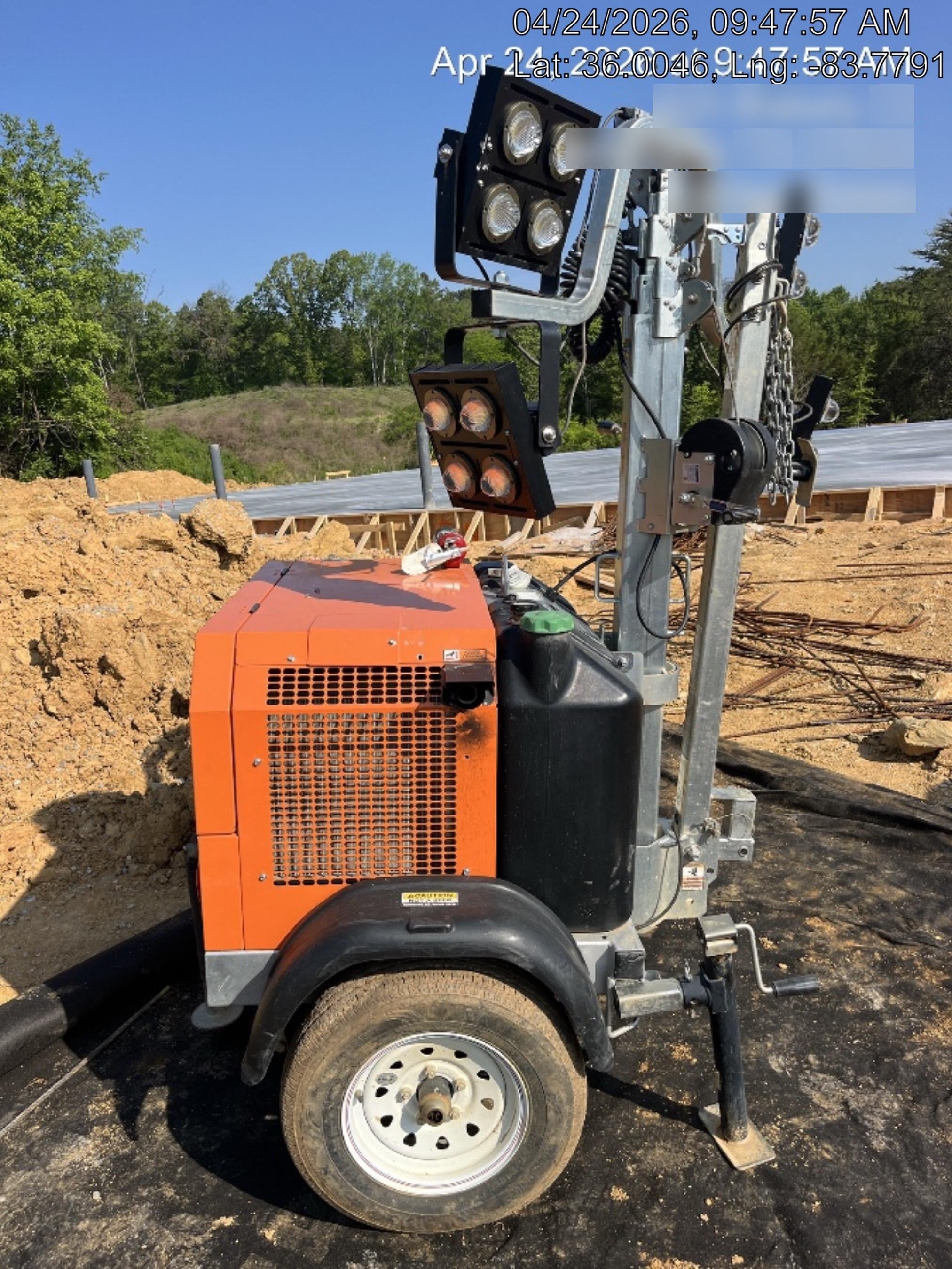 2025 Wanco WLTT-4MM4K Diesel, Mitsubishi L2E, 9.0HP @1800 rpm, Deep Sea Controller, Shore Power Plug, Auto Start, (4) 350W LED Floodlights, 4kW Generator, 60 Gal Fuel Tank, 2" Ball, T3
