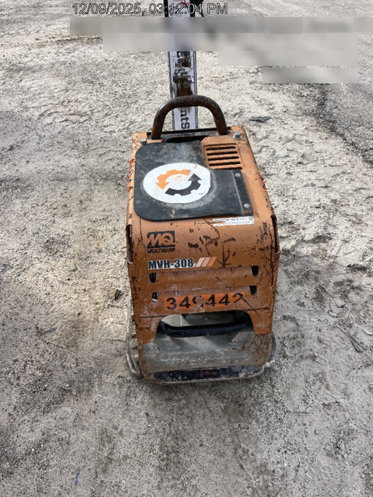 2023 Multiquip MV308GH Honda GX270, 18" Plate, Tachometer