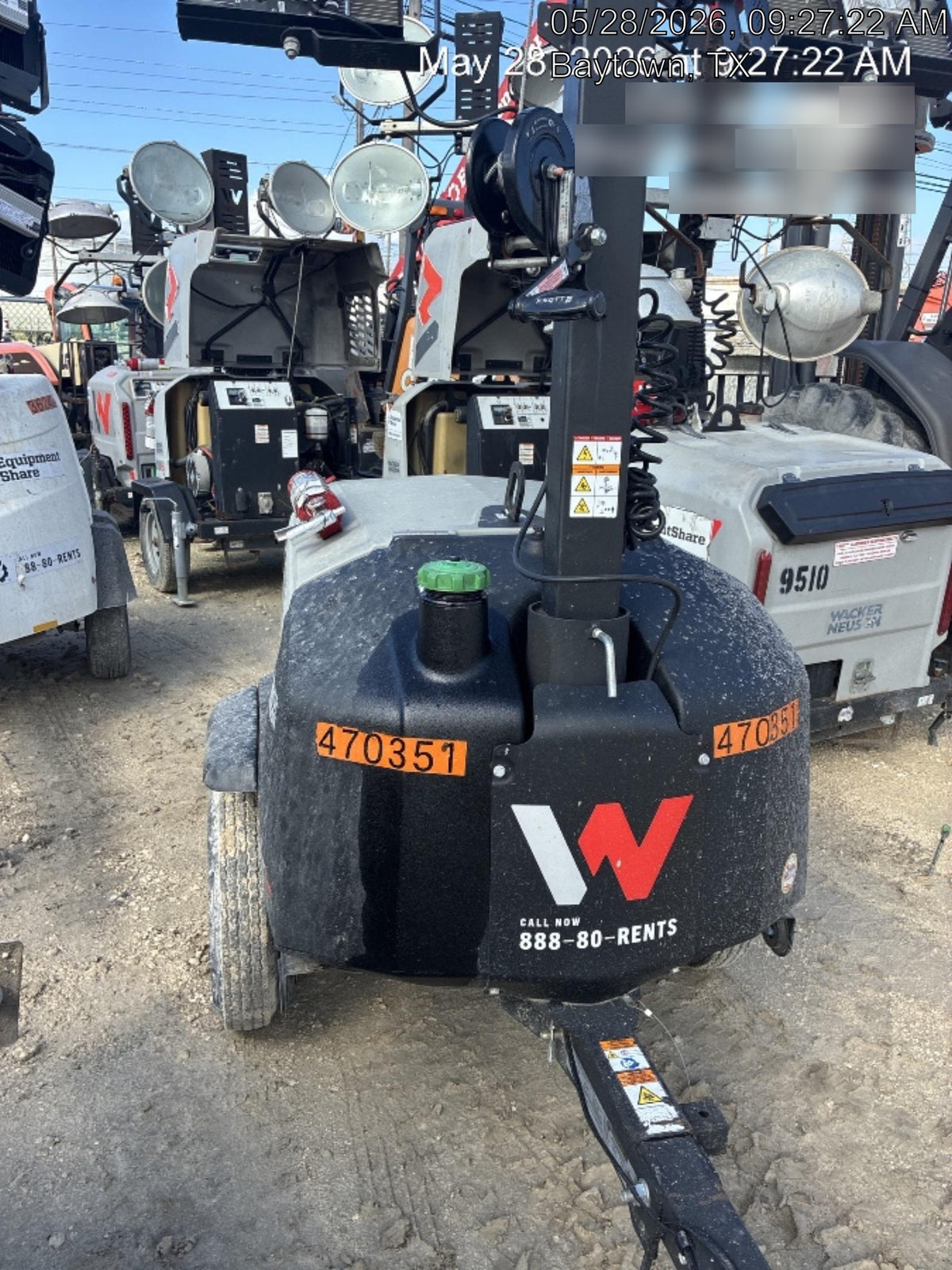 2024 Wacker Neuson LTT4 Diesel, Kohler KDW702, Deep Sea Controller, Auto Start, LED 320W, Bypass Outlet, T3