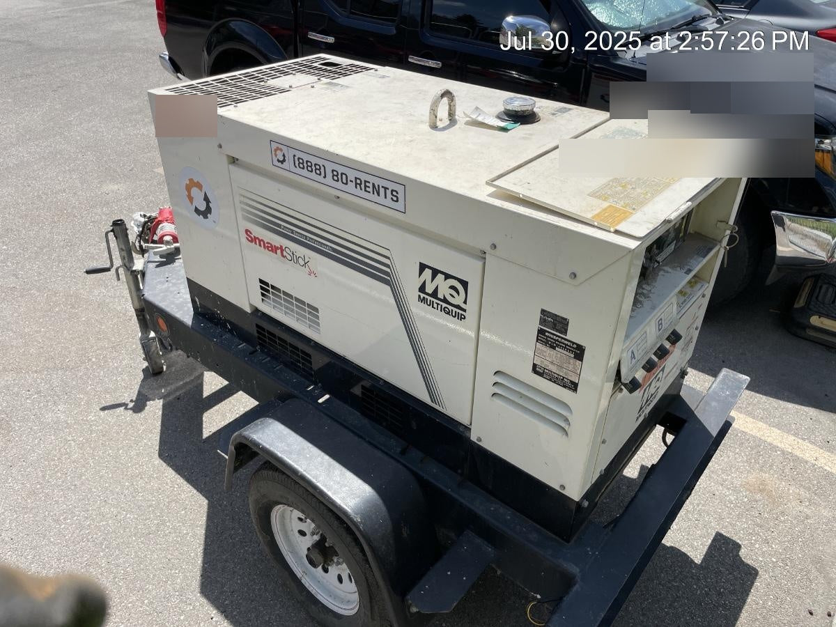 2020 Multiquip DLW400ESA4 400 amp Welder, 14kW, 120/240V, T4F Kubota, Trailer