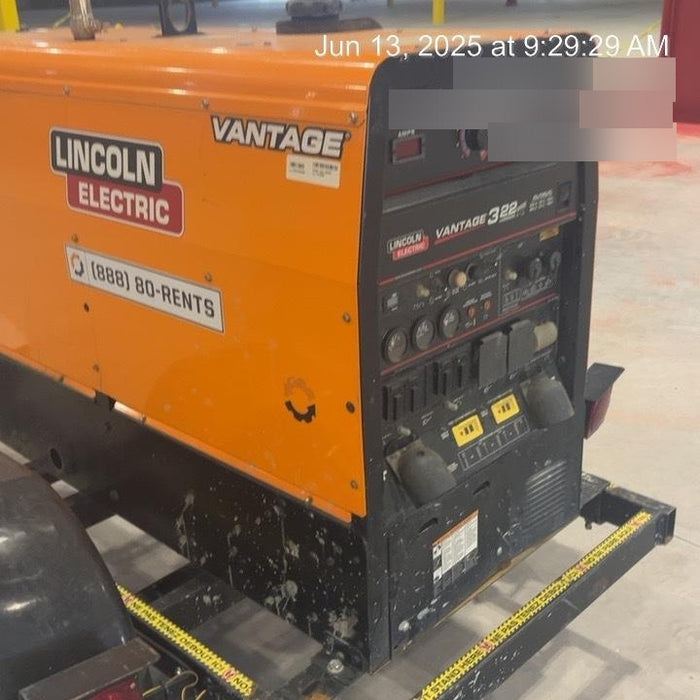 2021 Lincoln Electric Vantage 322 Vantage 322 Ready Pak 3 w/ Decals, ORANGE (includes trailer, cable rack, fender light kit) NO Telematics