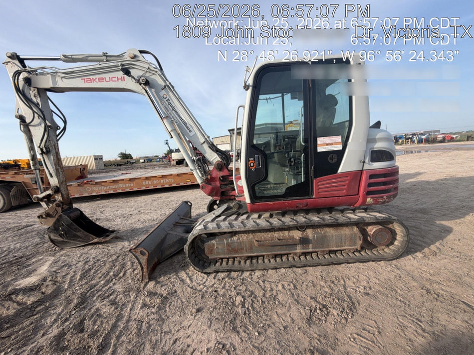 2019 Takeuchi TB290 Cab/Heat/AC w/Rubber Tracks, Auxiliary Hydraulics, Dozer Blade, Manual QC, 18/24/36" Buckets, Hydraulic Thumb Installed