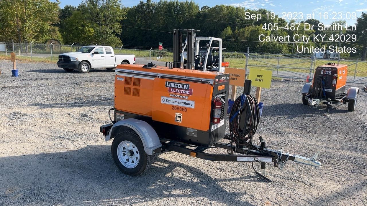 2022 Lincoln Electric LE400 Kubota V1505, Trlr, Cable Rack, Light Kit, ES Decals, T3