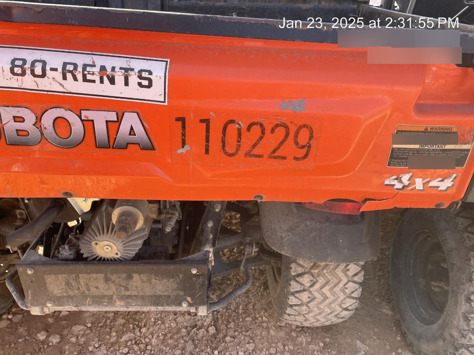 2020 Kubota RTV-X1140W-H Canopy, 4-Seater, Diesel, Windshield Acrylic Clear, Strobe Light, Backup Alarm