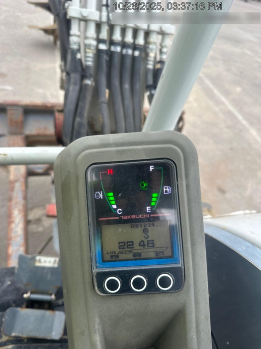 2019 Takeuchi TB260 Takeuchi TB260 Canopy w/Rubber Tracks, Auxiliary Hydraulics, Standard Blade, Manual QC