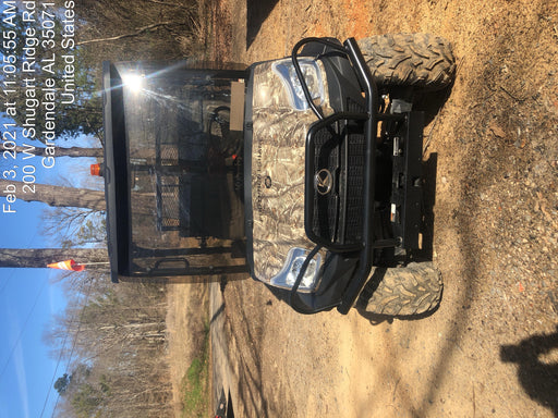 2020 Kubota RTV-X1140RL-A 4 seat diesel cart, plastic canopy, ATV tires, steel wheels, tinted windshield, strobe light, and backup alarm