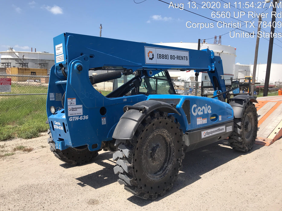 2020 Genie GTH-636 Cab/Heat/Air, Solid Tires, Work Lights, Beacon, Aux Hydraulics, Back up Alarm