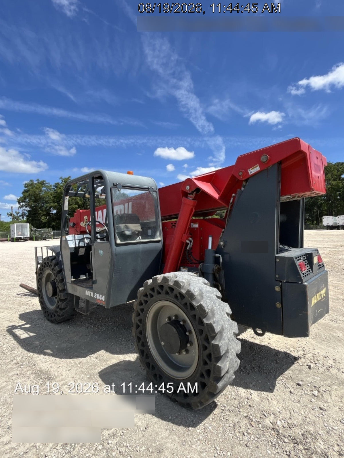 2019 Manitou MTA8044 MTA8044 - 74 HP T4, Canopy, Worklights/Strobe, Beacon, 66" Carriage, 48" Forks, Solid Tires, Lift Hook, Aux Hydraulics