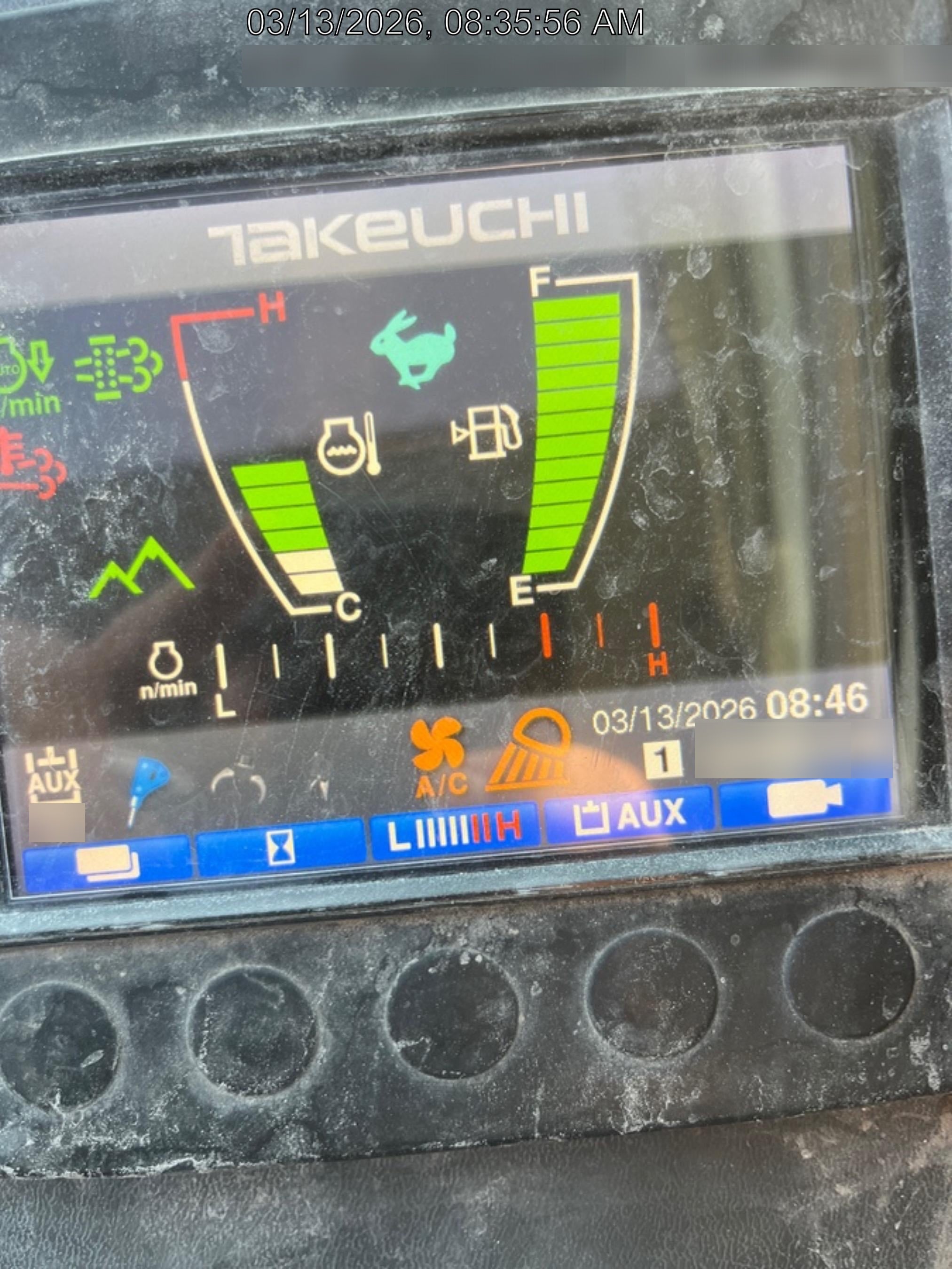 2019 Takeuchi TB290 Cab, AC, Rubber Tracks, Dozer Blade, Travel Alarm, Control Pattern Change Valve, Auxiliary Hydraulics w/18" Quick Coupler Bucket with teeth, 6.2 cu. ft. capacity/24" Quick Coupler Bucket with teeth, 8.6 cu. ft. capacity/36" Quick Coupler Bucket with teeth, 13.4 cu. ft. capacity, Quick Coupler, Hydraulic Thumb Installed