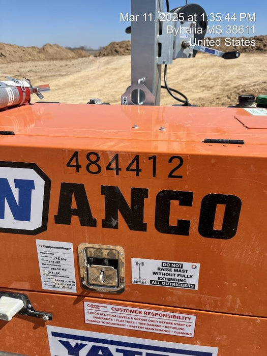 2024 Wanco WLTT-4MM4K Diesel, Mitsubishi L2E, 9.0HP @1800 rpm, Deep Sea Controller, Shore Power Plug, Auto Start, (4) 350W LED Floodlights, 4kW Generator, 60 Gal Fuel Tank, 2" Ball, T3