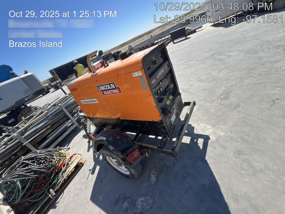 2022 Lincoln Electric LE400 Kubota V1505, Trlr, Cable Rack, Light Kit, ES Decals, T3