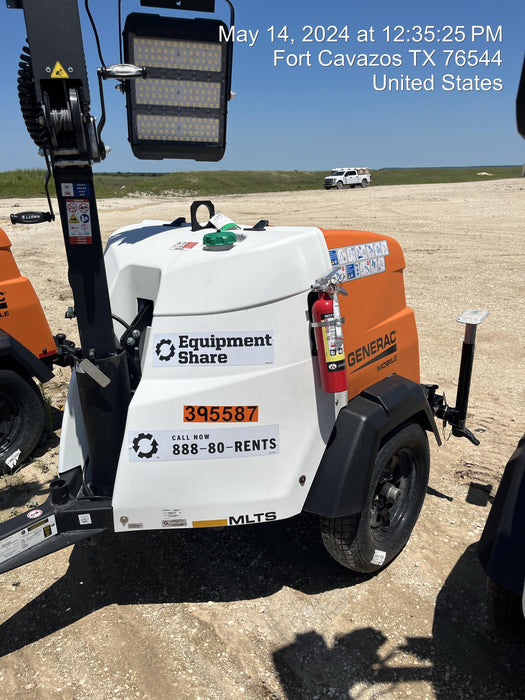 2024 Generac MLT2 Diesel, Flex Switch 120V Input, Powerzone Controller, 
(4) 320W LED Lights, 4kW Generator, 39.9 Gal Fuel Tank, 2" Ball, T3