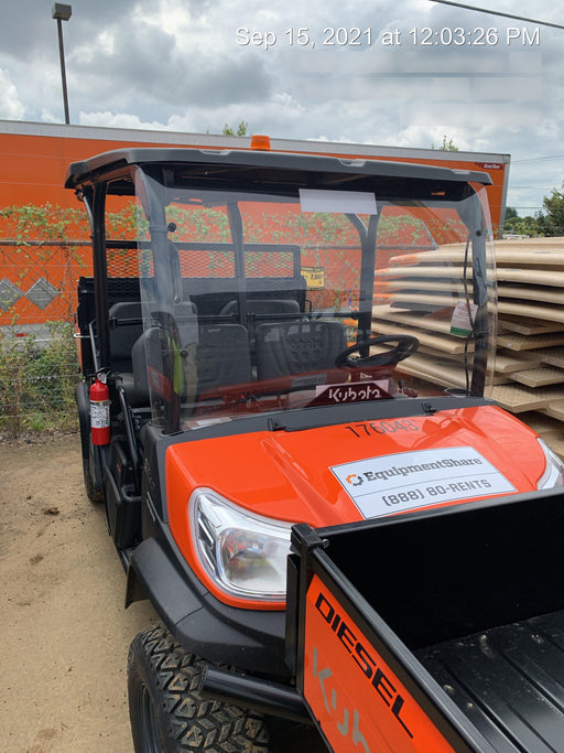 2021 Kubota RTV-X1140W-H Plastic Canopy, Windshield Acrylic Clear, LED Strobe Light, Wire Harness Kit, Back up Alarm