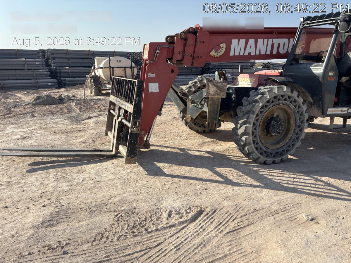 2018 Manitou MTA10055 Manitou MTA 10055 w/Open ROPS, Work Lights/Strobe, Aux Hyd, Solid Tires, Lift Hook, 66" Carriage, 60" Forks